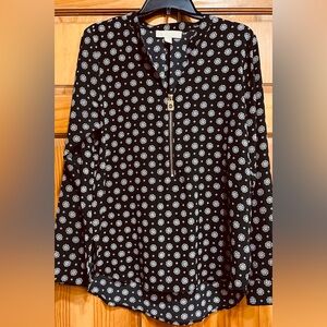 MICHAEL Michael Kors Black and White Patterned Top